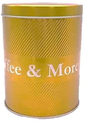 James Premium Kaffeedose mit Dosierlöffel (luftdichte Aromadose für 1kg Kaffeebohnen, Kaffeebehälter aus Edelmetall, Vorratsdose zur Aufbewahrung von Bohnen)