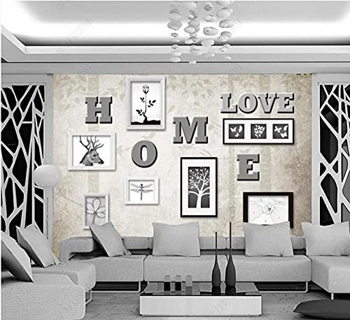 Photo Wallpaper Retro Picture Frame Tv Background Wall-250Cmx175Cm