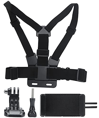 Cuifati Brustgurt für Sportkamera-Handy, Verstellbarer Brustgurt, Handyhalterung für Outdoor-Sport-Videoaufnahmen