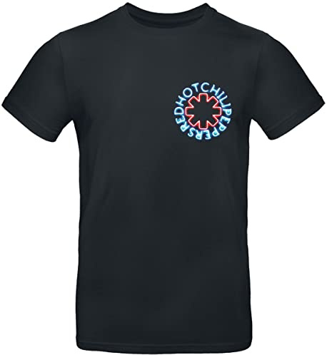 Red Hot Chili Peppers Neon Logo Männer T-Shirt schwarz Band-Merch, Bands L