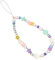 clover Beaded Phone Charm, Smiley Face Beaded Phone Lanyard Wrist Strap Fruit Letter Pearl Rainbow Handmade Clay Beads Anti Lost Phone Chain Keychain for Women Girls