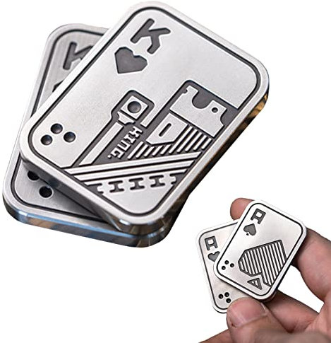 Jauhmui Metall Poker Fidget Slider,EDC Metall Fidget Toys,ADHS Autismus Angst Stressabbau Magnetisches Zappelspielzeug für Erwachsene,Angst Stressabbau Spielzeug,Geschenke für Freund und Vater (K)