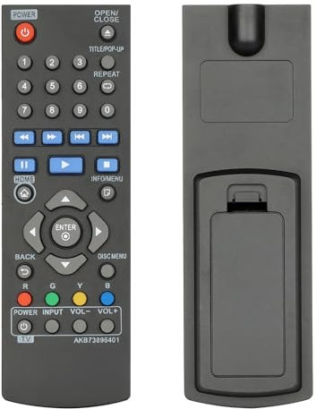 Télécommande AKB73896401 compatible avec LG Lecteur DVD/Blu-Ray Disc BP250 BD640 BP135N BP135W BP300 BP145 BP155N BP200 BPM34 BPM35 P255N BP340 BP350 Remplacement contrôleur