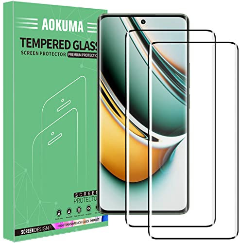 AOKUMA 3D Protector de Pantalla para Realme 11 Pro/Pro+, [2 Unidades] 3D Cristal Templado para Realme 11 Pro/Pro+ Fácil Instalación, Sin Burbujas, Alta Definicion, 9H Dureza, Anti-Arañazos