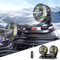 12V mini Ventilatore Elettrico,Ventilatore per Auto,Rotazione a 360°Ventola Veicolo per SUV,Portatile Ventilatore da Auto con 2 Velocità,Ruotabile Ventola Due Testa,per SUV,Camper,Camion(D)