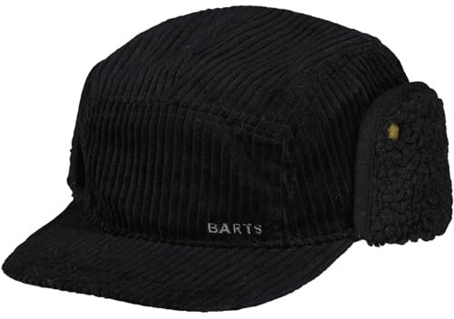 Barts M Rayner Cap Schwarz - Warme stylische Herren Cord Wintermütze, Größe One Size - Farbe Black