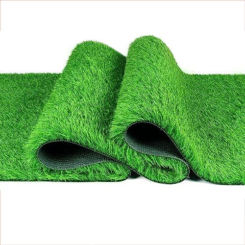 HUHJYUGE Kunstrasen Outdoor 1x1m, Kunstrasen Teppich, Rasenteppich Balkon, Rasenteppic Teppich für Hunde Natürlich und Realistisch, Gummierte Unterseite mit Drainagelöchern