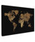 MuchoWow© Wandbilder Groß 120x80 cm XXL Schlafzimmer Home Goldene Deko Wohnung Bild Wohnzimmer Fotoleinwand Wand Bilder Leinwand Wall Decor Weltkarte - Landkarte Welt - Gold - Erde - Schwarz - Atlas