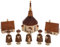 Thomas Preißler | Miniaturen Miniatur Weihnachtsfiguren | erzgebirgische Tradition | Handwerkskunst aus Deutschland | Seiffener Dorf 8-teilig
