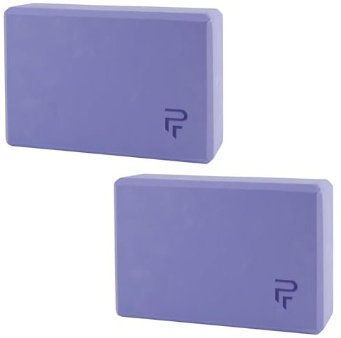 PERPETUAL Bloque de Yoga Liso - 2 Unidades - Espuma EVA Andideslizante - Soporte para Yoga y Pilates - Mejora tus Posturas, Flexibilidad y Equilibrio - Resistente Sudor