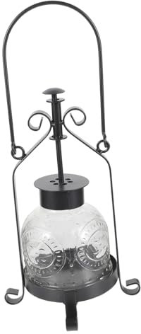 Cabilock Retro Tragbare Öllampe Klassische Öllampe Vintage Öltischlampe Öl Brennende Laterne Alte Petroleumlampe Handgefertigte Petroleumlampe Öl Brennende Lampe Esstisch Ornamente Glas