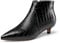 Castamere Donna Chiusa a Punta Basso Gattini Tacco Heel Cerniera Stivaletti Ufficio Casual Dress Stivali 3.5 CM Heels Nero 39 EU
