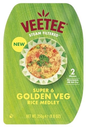 Veetee Super 6 Golden Veg Rice Medley