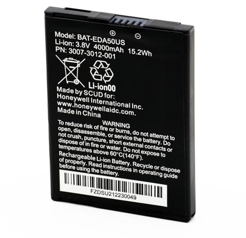 CHUNCAIL Batteria agli ioni di litio compatibile con Honeywell ScanPal EDA50US (ricambio per BATT-EDA50K-1 e 4000 mAh 3,8 V)