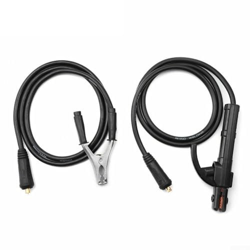 Cavo saldatore con morsetto a terra Premium 300A, materiale rame+ABS, per macchina inverter per saldatura ad arco MMA (3 m)