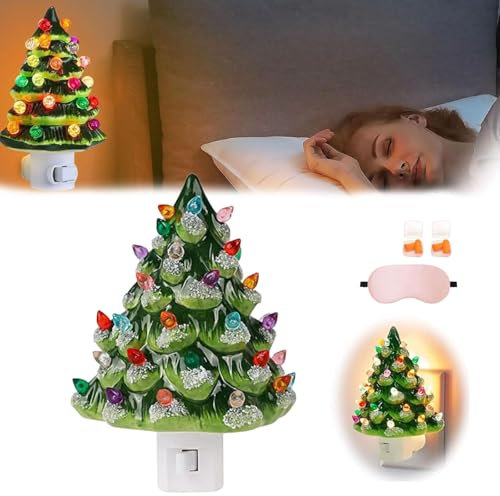 Christmas Tree Night Light Plug-in - Soft Illumination for Holiday Decor and Cozy Bedroom Ambiance