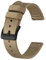 BISONSTRAP Nylon Armband für Herren, Zweiteilige Militär Uhrenarmband, Schnellverschluss, Gebürstete Schnalle, 22mm, Khaki (Schwarze Schnalle)