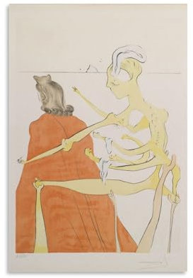 Poster mit der göttlichen Rückseite der Gala von Salvador Dali, Kunstwerke auf Leinwand, Wandkunstdrucke, moderne Dekoration, 50 x 75 cm