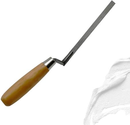 Pointing Trowel Brick Jointer - 10mm Stainless Steel Finger Trowel for Bricklaying, Mortar Pointing, and Tiling - Durable DIY Hand Tool