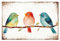 WADORN Vintage Aquarell Vögel Metall Blechschild, 20x30cm Lustiges Retro Blechschild Für Zuhause Bar Bauernhaus Kinderzimmer Vögel Druck Wandkunst Poster Plakette Für Zuhause Cafés Clubs Gärten