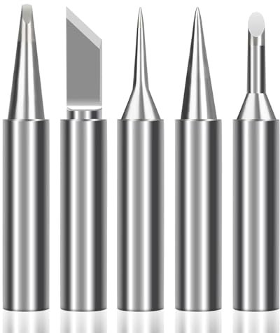 QZKJQDD 5Pcs 900M Soldering Iron Tips, Solder Iron Replacement Tip for 900M Station Tool for Hakko, TENMA, ATTEN, Quick, Aoyue, Yihua Soldering Station