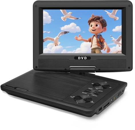 MAGOFLY 11.5 Portable DVD Player for Kids & Car Travel–9 inch Swivel IPS Screen,3-Hour Battery,CD/DVD/USB/SD Support,Region Free/Headrest Mount & Remote