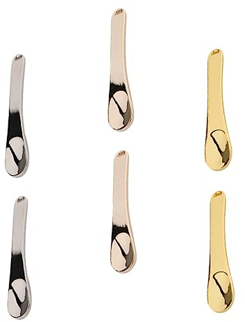 VALICLUD 6 Stück Kosmetiklöffel aus Zinklegierung Leichte und Kompakte Make Up Löffel für Gesichtscreme und Augencreme Praktisches Beauty Tool für Tägliche Hautpflege