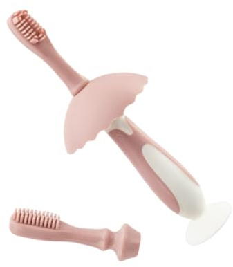 LOLIPPYY Silikon Zahnbürste für Kinder Zahnbürstenreiniger Pinguin Design Weich Bpa Frei Ergonomisch Mundpflege für Kleinkinder
