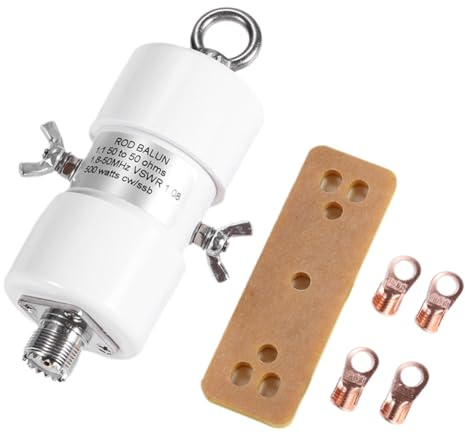 Jooehyer Balun 1:1 Voltage Converter Universal for Shortwave Antenna 1-50MHz 500W Continuous Rated Power for Shortwave FM Radio