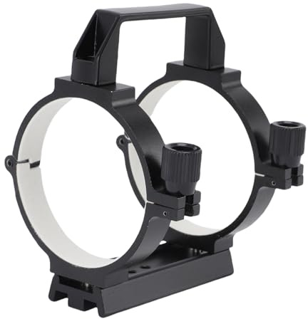 VBESTLIFE Teleskop-Rohrschelle, Optische Rohrklemme mit 108 Mm Schwalbenschwanzplatte, M6-Loch, 1/4-Zoll-Loch, für 80 Mm Bis 90 Mm Astronomische Teleskope