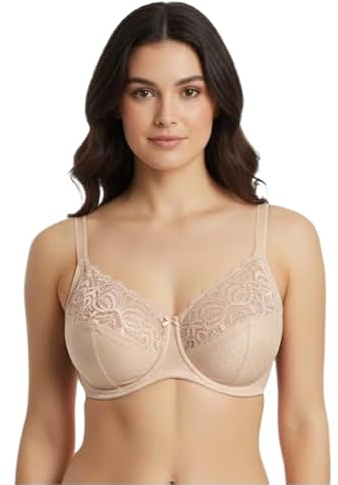 Ex Premium Store Marks Fuller Large Bust Underwired Non Padded White Black Nude Pink Amelia Full Cup Bra F to J Cup