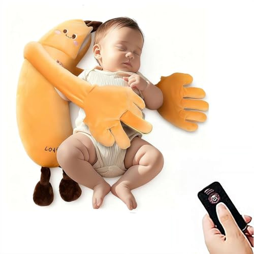 EIRZNGXQ Baby-Schläferkissen in Fruchtform, weiches Plüschtier zum Klopfen und Einschlafen, Begleiter für Babys beim Erschrecken und Schlafen (Banana 1pcs)
