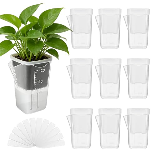 Generisch Indoor Pflanzentopf - 10 Stück Transparente Selbstbewässernde Töpfe | Durchsichtige Blumenbehälter | Dekorativer Selbstbewässernder Blumentopf Für Alocasia Balkon Schreibtisch Garten