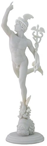 Flying Quecksilber Skulptur Griechische Gott Hermes H 36,8 cm Marmor Finish Museum Antik Replik Master Giovanni da Bologna Statue