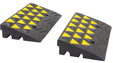 The Ramp People 10cm Kerb Ramps Heavy Duty - Pair - 20,000kg | Fixings Includes Rubber Ramp for Cars, Vans, HGVs, Vehicles - Overcome driveways, sheds, pavement, containers