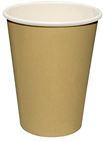 Fiesta Single Wall Kraft Coffee Cups 228ml (8oz), Pack of 1000 | Provides excellent insulation to keep takeaway drinks hotter for longer, perfect for busy cafes and catering events.