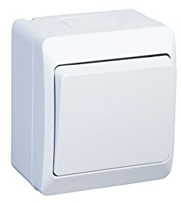 PAWBOL Aufputz EIN- Aus- Schalter Einzelschalter IP44 10A/250V Feuchtraum W/2