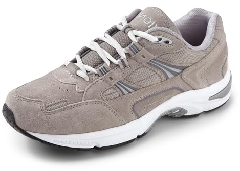 Vionic Men's 23Mwalk Trainers Shoes with Arch Support, Grey Leather, 8.5 UK
