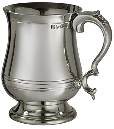 Wentworth - Jarra de peltre extra pesada de peltre de talla Georgiana (1 pinta)
