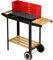 Barbecue A CARBONELLA con GRIGLIA in Acciaio E Legno con 2 Ruote 89x48x83 cm