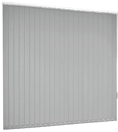 Lamellenvorhang Vertikaljalousie Grau Hellgrau Lamellen Fenster Rollo Breite 100-250 cm Höhe 150-250 cm Vorhang Flächenvorhang Schiebevorhang Streifenvorhang blickdicht halbtransparent (250 x 210 cm)