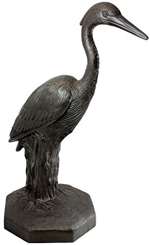 Emsco Group 92200 Leichte Gartenstatue Großer Reiher, 78,7 cm, Bronze