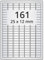 Wetterfeste Folienetiketten auf A4 Bogen, silber - 25 x 12 mm - 16.100 Polyester Etiketten auf 100 Blatt, selbstklebende PET Etiketten, matt, Typenschild-Aufkleber