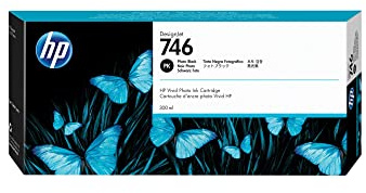 HP 746 Photo Black Original Ink Cartridge | Compatible with DesignJet Z6, Z9, 300 ml (P2V82A)