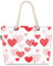 VOID gemalte Herzen Strandtasche Shopper 58x38x16cm 23L XXL Einkaufstasche Tasche Reisetasche Beach Bag