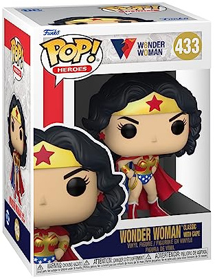 Funko Pop! Heroes: WW 80th-Wonder Woman - (Classic mit Cape) - DC Comics - Vinyl-Sammelfigur - Geschenkidee - Offizielle Handelswaren - Spielzeug Für Kinder und Erwachsene - Comic Books Fans