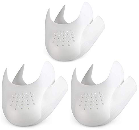 CuteHome 3 Paar Anti Falten Schuhe Schutz, Verhindern Turnschuhe Schuhe Falte Vertiefung, Schuhe Schilde, Schuhfaltenschutz für Damen,3 x Weiß
