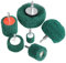 6PCS Non Woven Abrasive Buffing Polishing Wheel Drill Attachment Set,Scouring Pads Power Scrubber Cleaning Kit (Green)