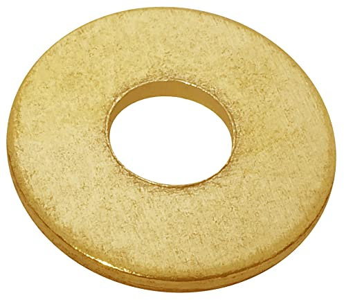 AERZETIX - C57250 - Set di 30 Rondelle piatte larghe in ottone M5x14mm - spessore 1mm - per bullone M5 - DIN 9021
