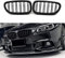 YIUBCZOQI F10 F11 Nieren Schwarz Front Kühlergrill für BMW 5 Serie F10 F11 M5 Grill Schwarz Glänzend Doppel-Lamellen Grill 2010-2017